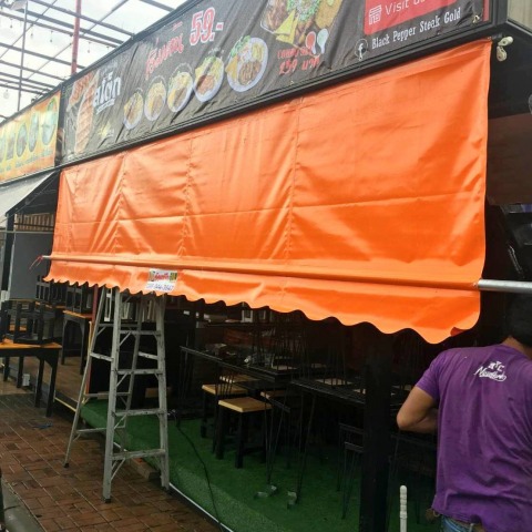 บริการติดตั้งผ้าใบ ร้านอาหาร